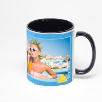 Чёрная кружка с фотопечатью