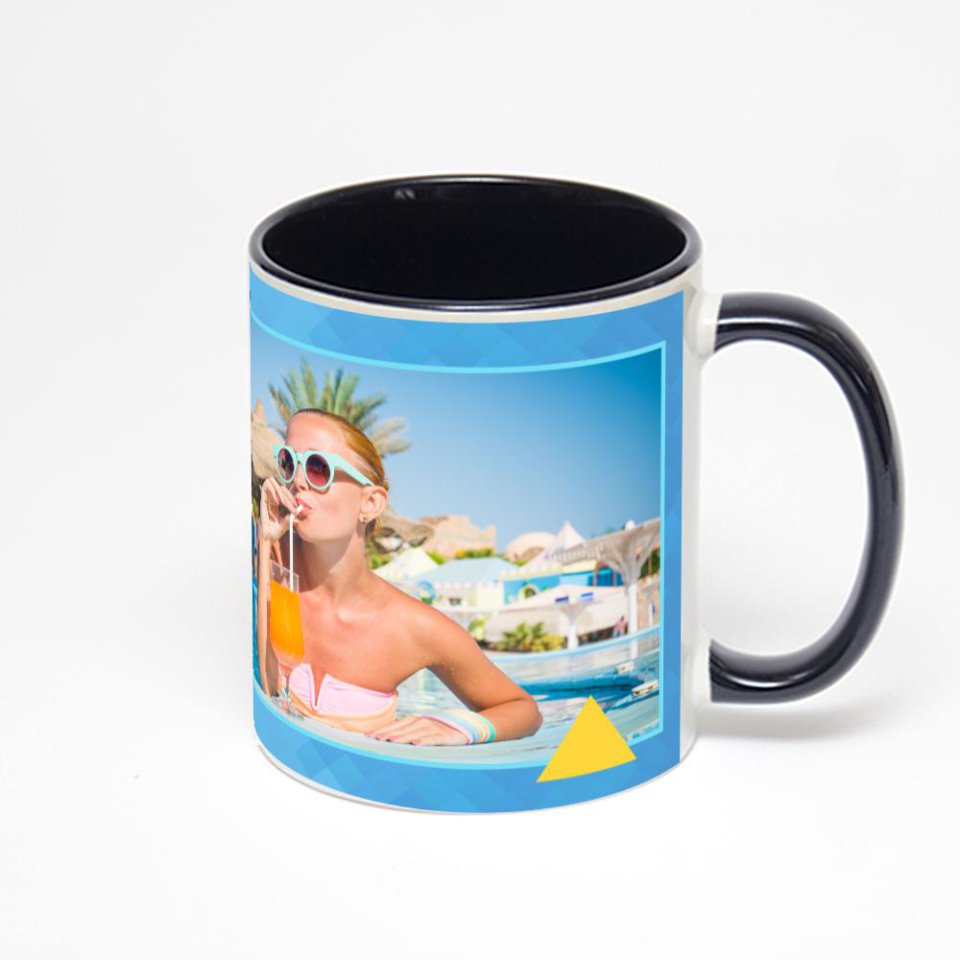 Чёрная кружка с фотопечатью