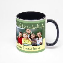 Чёрная кружка с фотопечатью