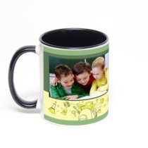 Чёрная кружка с фотопечатью