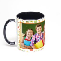 Чёрная кружка с фотопечатью