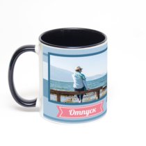 Чёрная кружка с фотопечатью