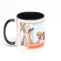 Чёрная кружка с фотопечатью