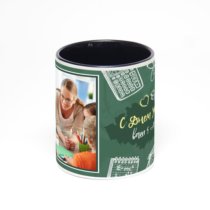 Чёрная кружка с фотопечатью