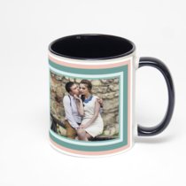 Чёрная кружка с фотопечатью