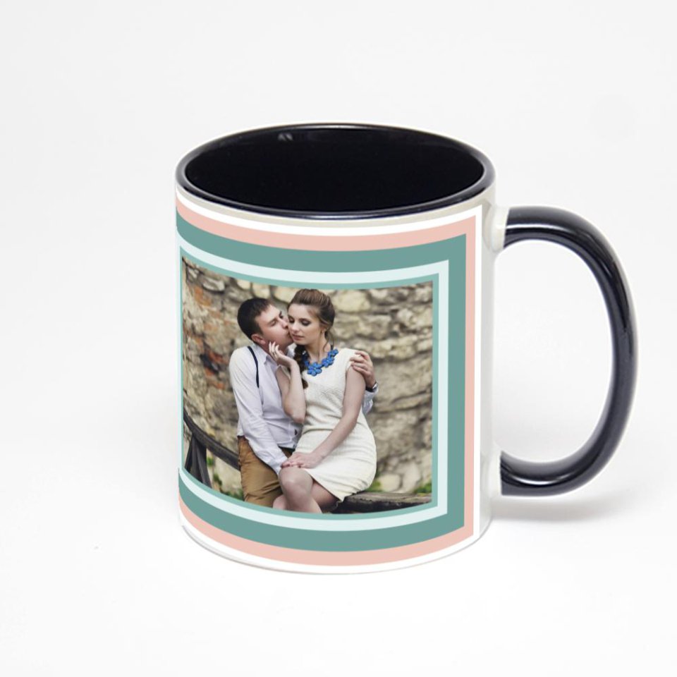 Чёрная кружка с фотопечатью