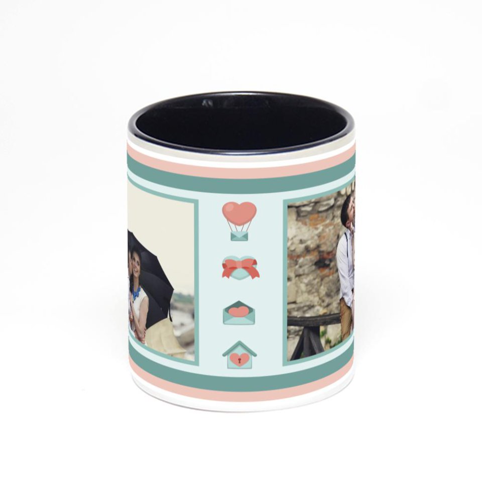 Чёрная кружка с фотопечатью