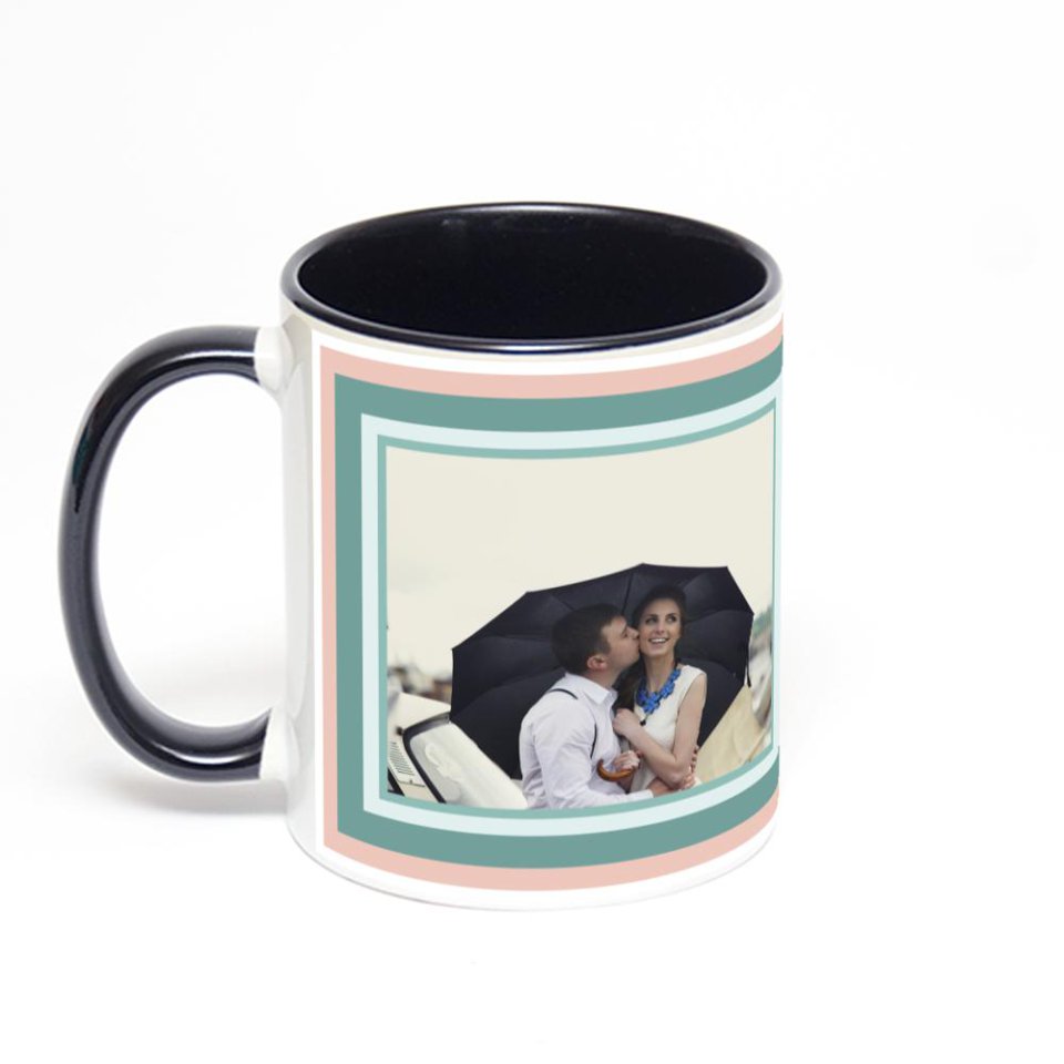 Чёрная кружка с фотопечатью