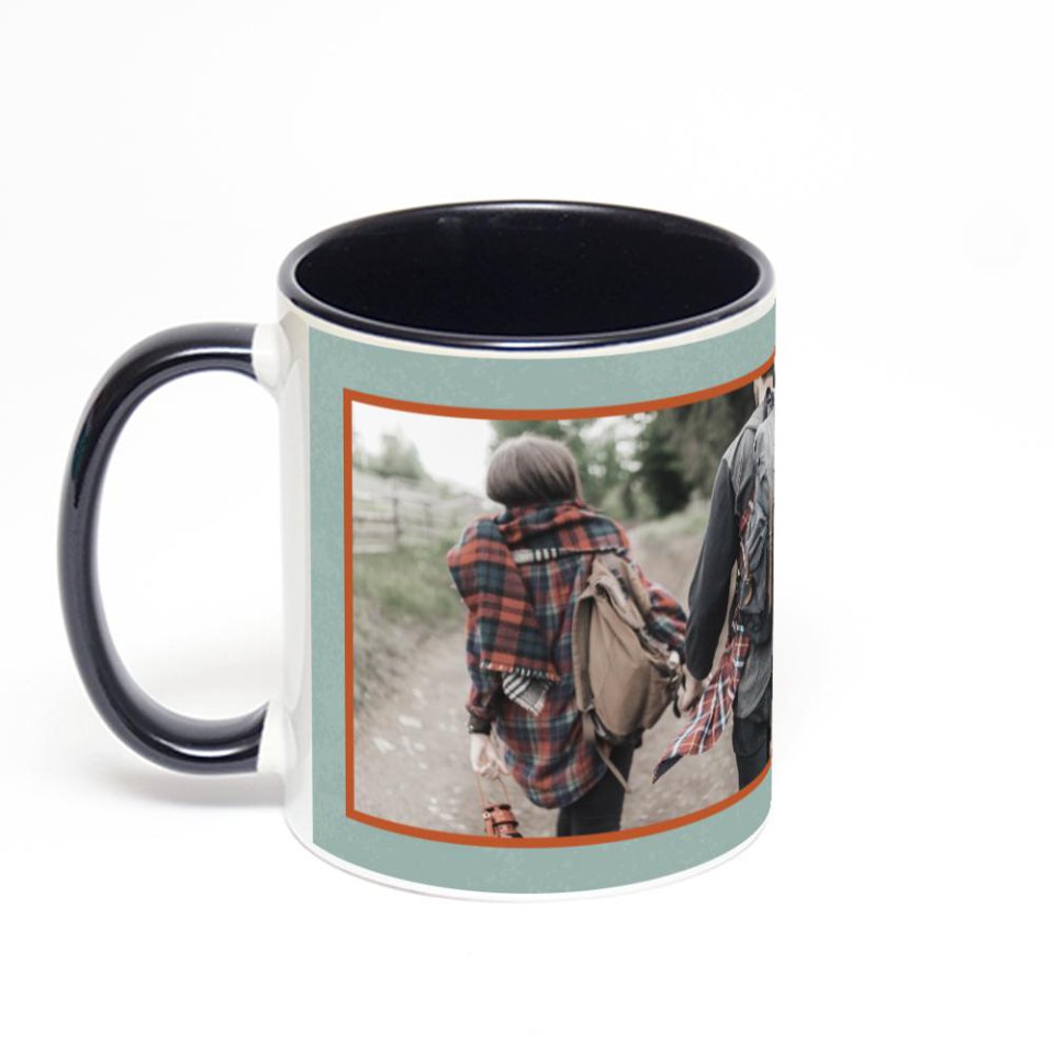 Чёрная кружка с фотопечатью