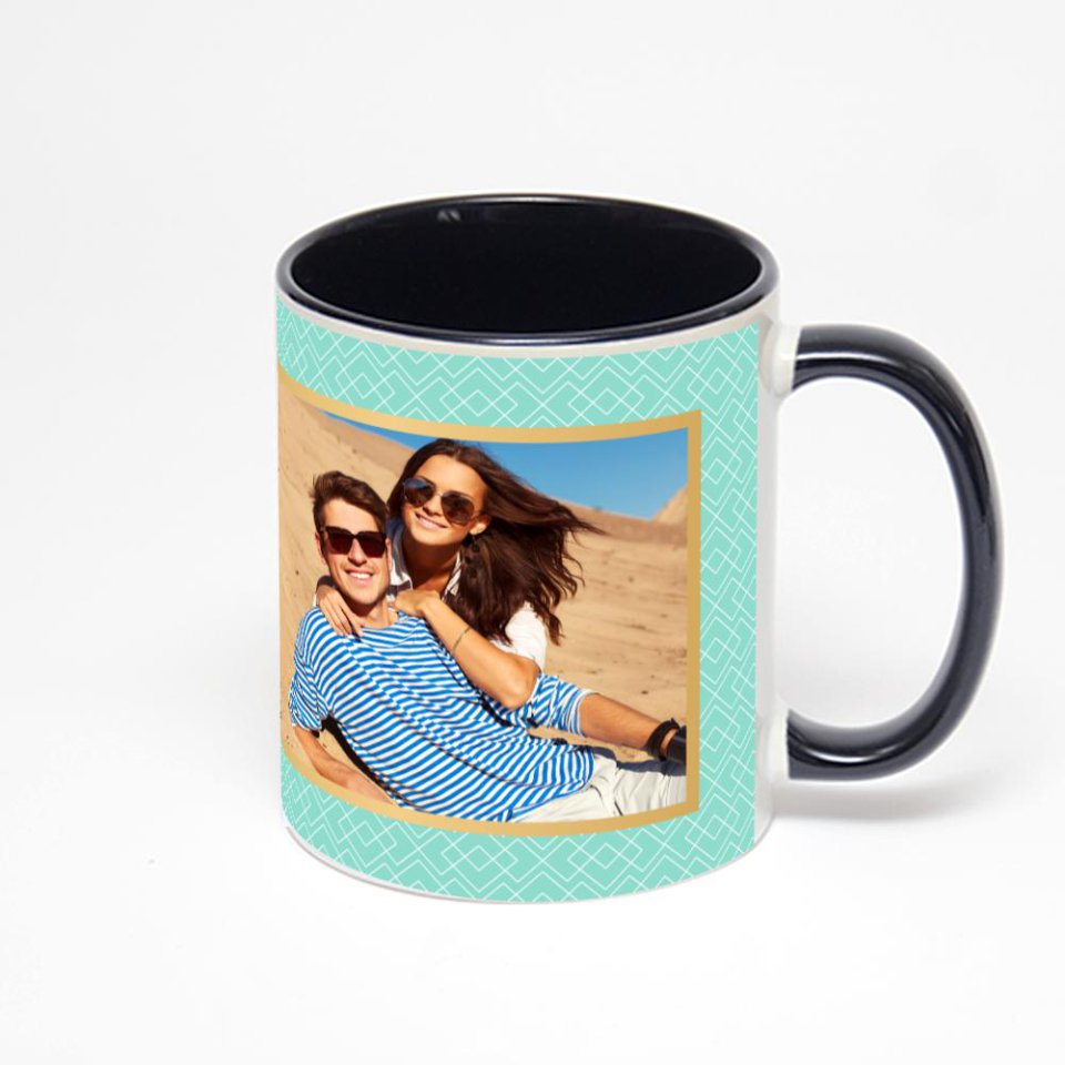 Чёрная кружка с фотопечатью