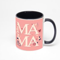 Чёрная кружка с фотопечатью