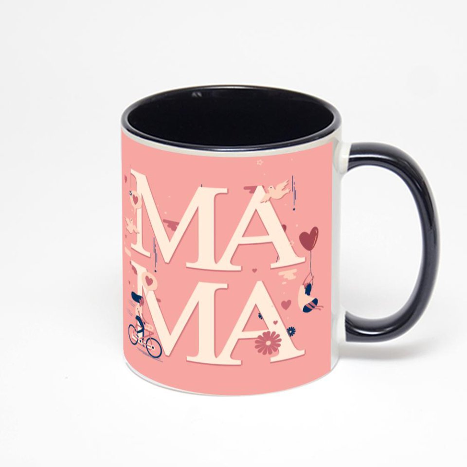 Чёрная кружка с фотопечатью