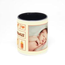 Чёрная кружка с фотопечатью