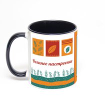 Чёрная кружка с фотопечатью