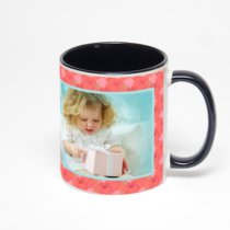 Чёрная кружка с фотопечатью