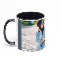 Чёрная кружка с фотопечатью