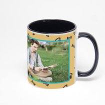 Чёрная кружка с фотопечатью