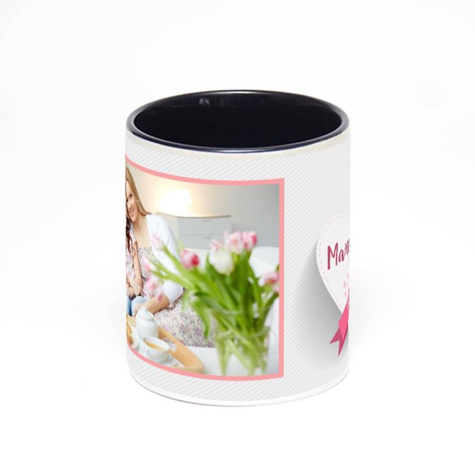 Чёрная кружка с фотопечатью