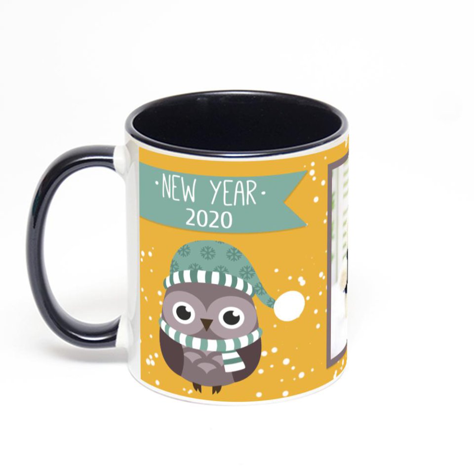 Чёрная кружка с фотопечатью