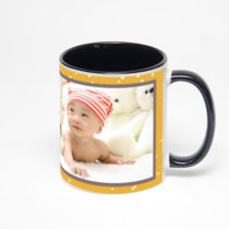 Чёрная кружка с фотопечатью