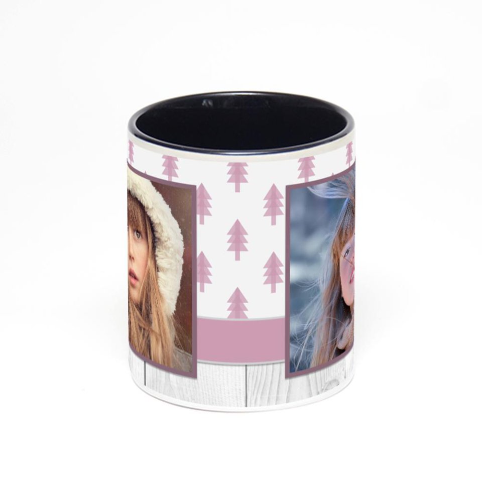 Чёрная кружка с фотопечатью