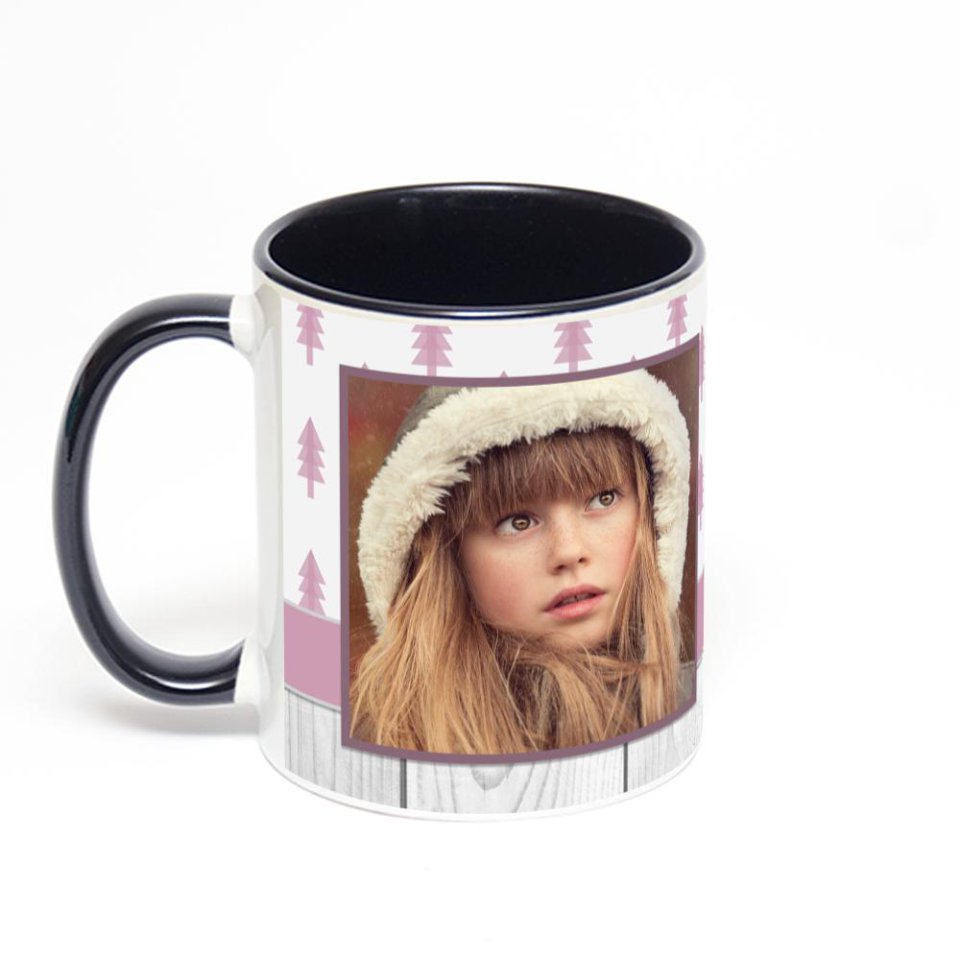 Чёрная кружка с фотопечатью