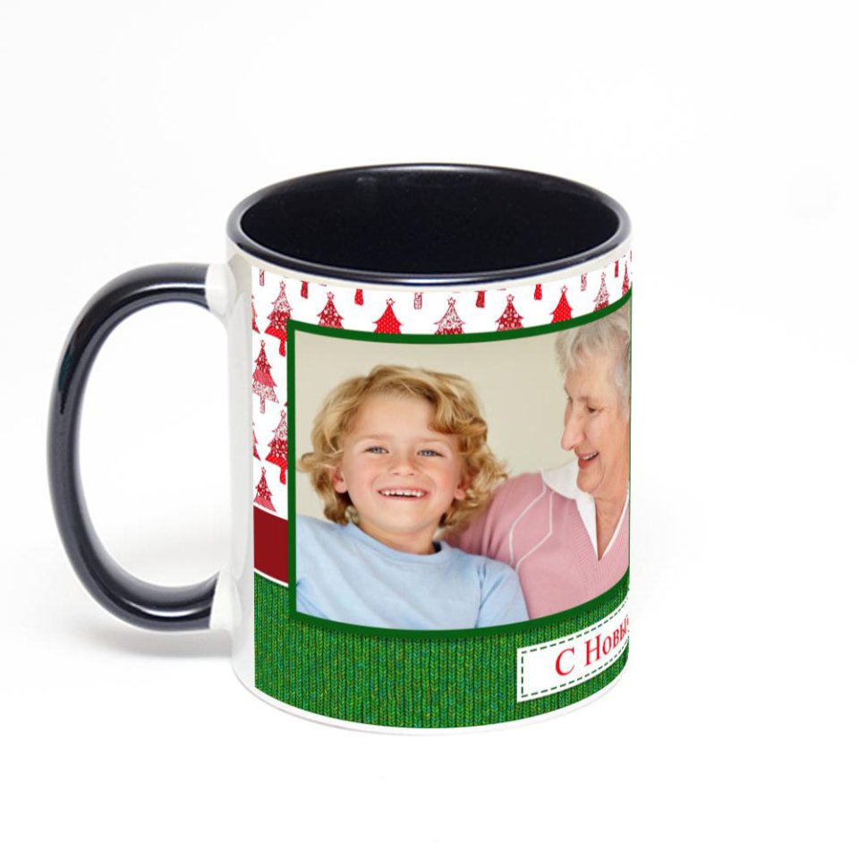 Чёрная кружка с фотопечатью