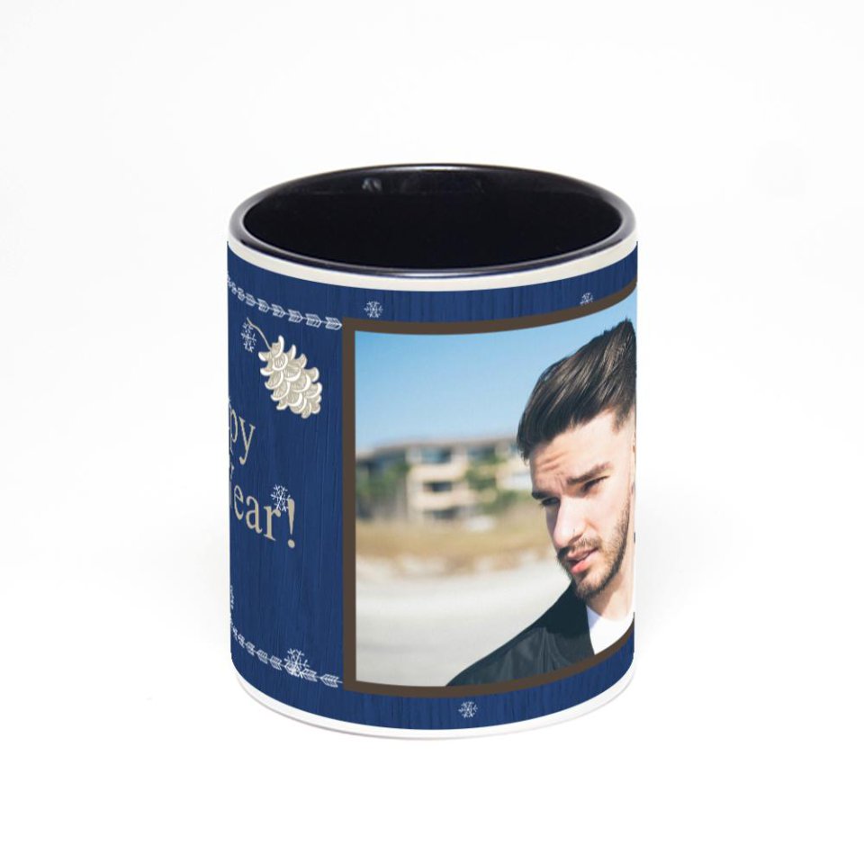 Чёрная кружка с фотопечатью