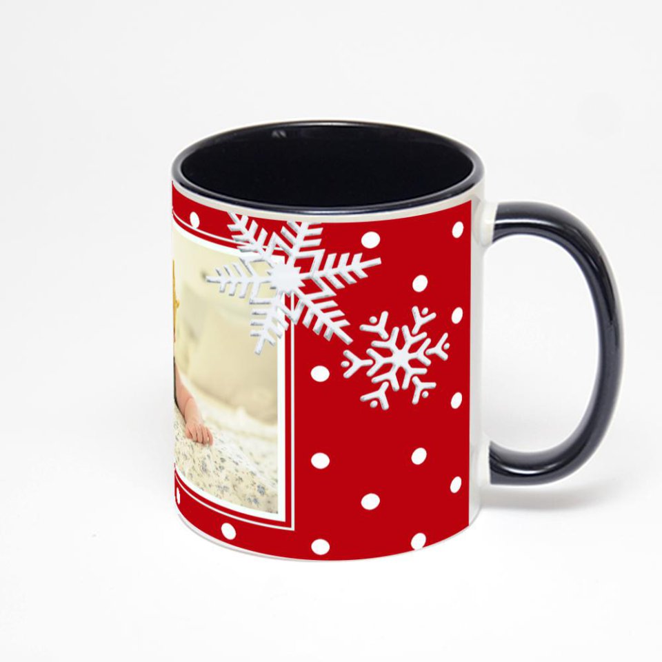 Чёрная кружка с фотопечатью