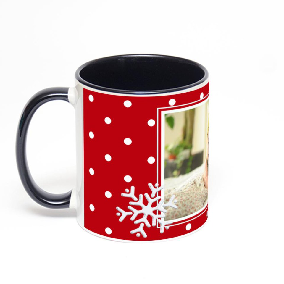 Чёрная кружка с фотопечатью