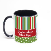 Чёрная кружка с фотопечатью