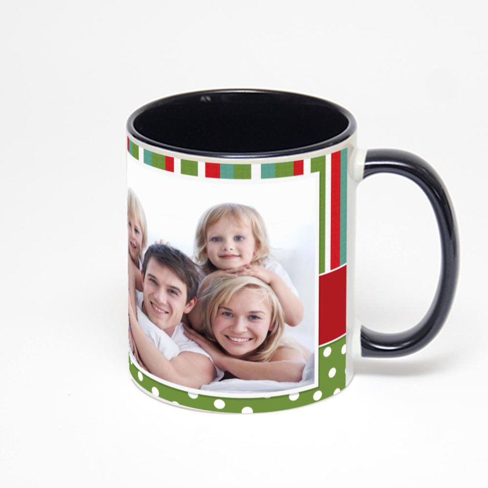 Чёрная кружка с фотопечатью