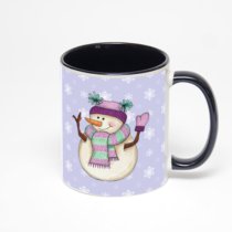 Чёрная кружка с фотопечатью