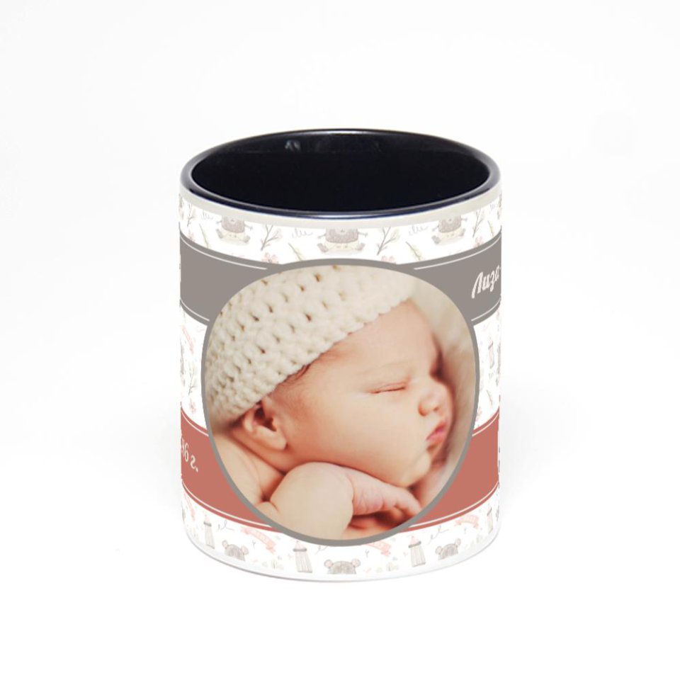 Чёрная кружка с фотопечатью