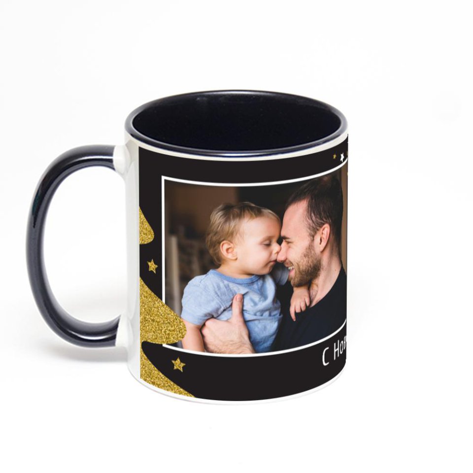 Чёрная кружка с фотопечатью