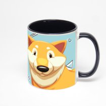 Чёрная кружка с фотопечатью