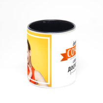 Чёрная кружка с фотопечатью