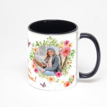 Чёрная кружка с фотопечатью