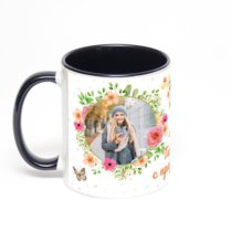 Чёрная кружка с фотопечатью