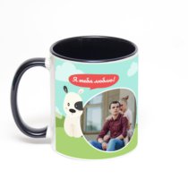 Чёрная кружка с фотопечатью