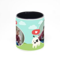 Чёрная кружка с фотопечатью