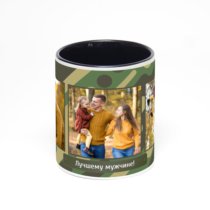 Чёрная кружка с фотопечатью