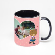 Чёрная кружка с фотопечатью