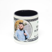 Чёрная кружка с фотопечатью