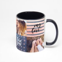 Чёрная кружка с фотопечатью