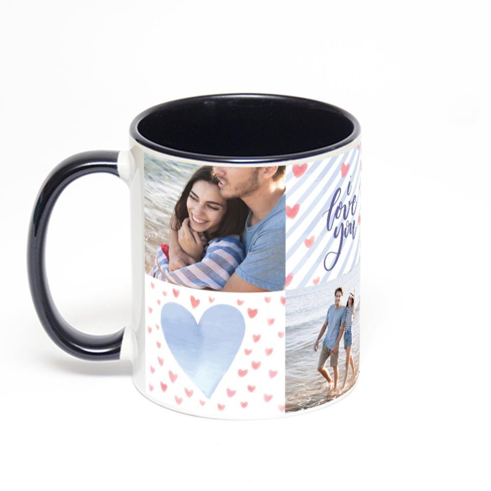 Чёрная кружка с фотопечатью