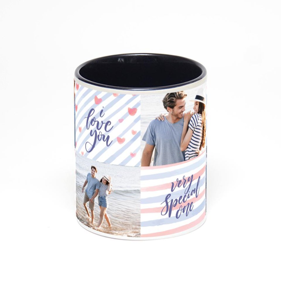 Чёрная кружка с фотопечатью