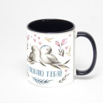 Чёрная кружка с фотопечатью