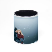 Чёрная кружка с фотопечатью