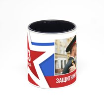 Чёрная кружка с фотопечатью